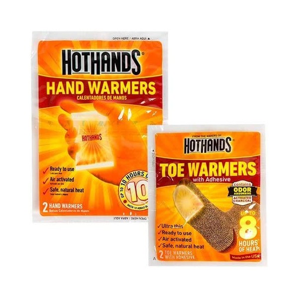 HotHands Toe & Hand Warmer Pack - Long Lasting Safe