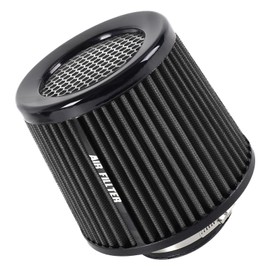 Car Air Intake Filter - Auto Air Filter - 76MM High Air Filter, Washable Reusable Filter, High Performance Filter for Racing Sport Car