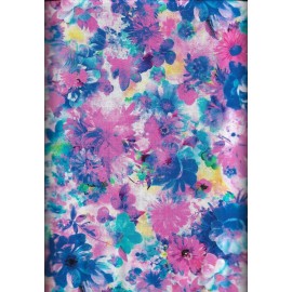Foust Textiles 45" 100% cotton floral fabric "Wildflowers" by Oasis Fabrics - Multicolor
