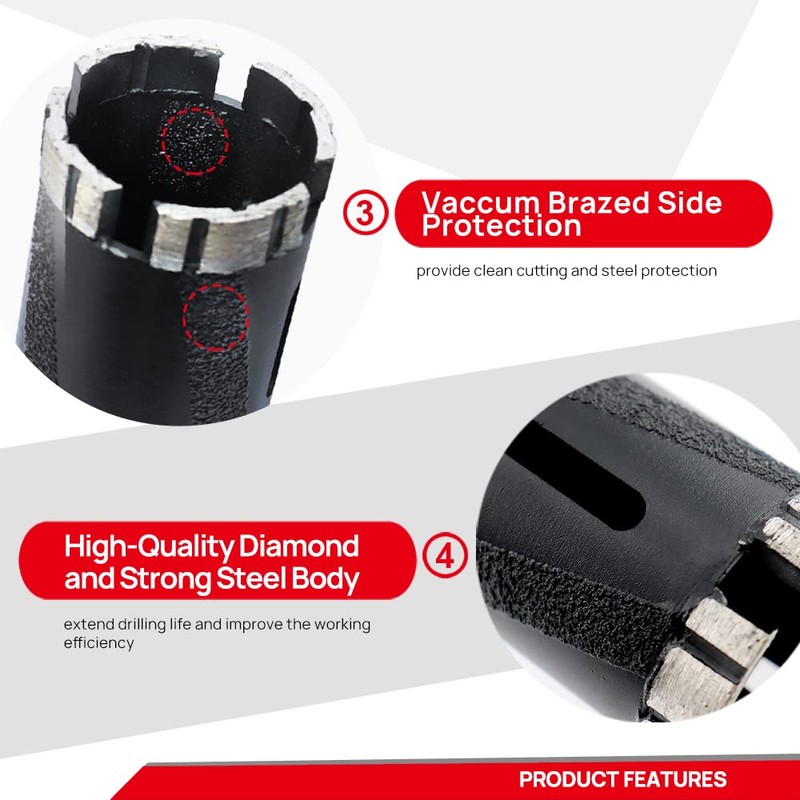 DT-DIATOOL Diamond Drill Bit 35mm Laser Welded Hole Saw for