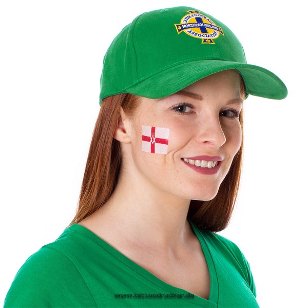 Northern Ireland Flag Fan Tattoo Pack – EM memorabilia 2016 – Northern Ireland Flag