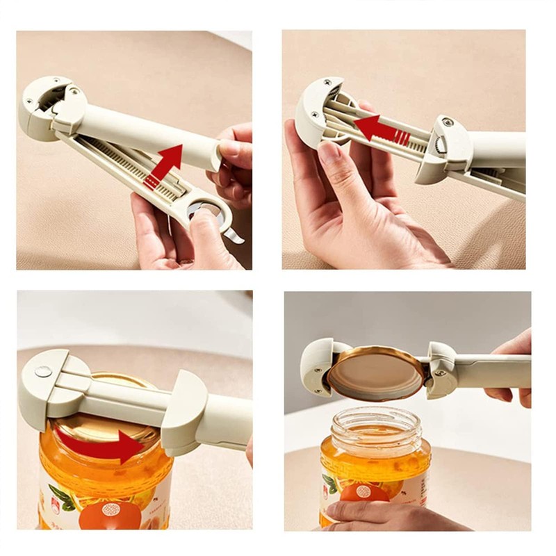 Multifunctional Retractable Bottle Opener - Adjustable Multifunctional Can Opener Jar