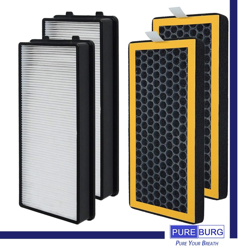 PUREBURG Replacement Filter Set Compatible with HoMedics AT-PET01 AT-PET02 TotalClean