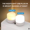 12 pcs USB Plug-in Night Lights, Round Mini Night Lights,