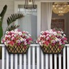 Karlliu 4 Pack 12 Inch Window Boxes Planters Railing Planter
