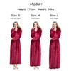 FindDress Women's Plush Robe Extra Long Robe with Pockets Thicken