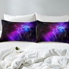 Loussiesd Galaxy Bedding Set Outer Space Bed Sheet Set Glitter