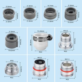 Hibbent Brass Tap Aerator Connector, Male Thread Bathroom Faucet Adapter for Sink Faucet Water Purifier Adapter Aerator