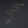 COAI Raw Obsidian Dragonglass Arrowhead Pendant Necklace for Men Women
