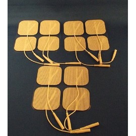 12 Replacement Pads for Massagers / Tens Units electrode pads2x2Inch White Cloth
