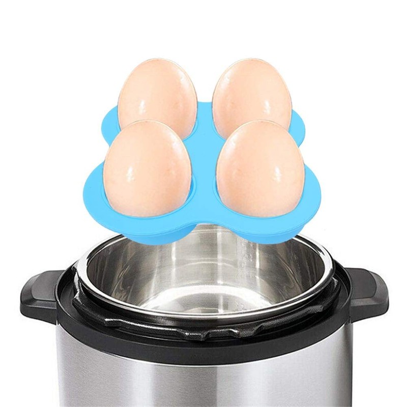 01 Egg Bite Mold, Silicone Egg Steamer, Four Holes Convenient