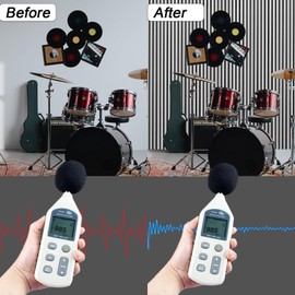 NeatiEase Wood Wall Panels, 9 Feet Acoustic Slat Wall Panels for Interior Wall Decor and Noise Reduction, Decorative Slat Wall Paneling, Gray Oak, 4-Piece