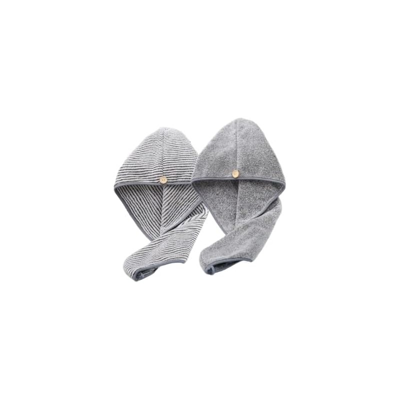 Toalla de Microfibra de 2 Piezas para el Pelo, Turbante