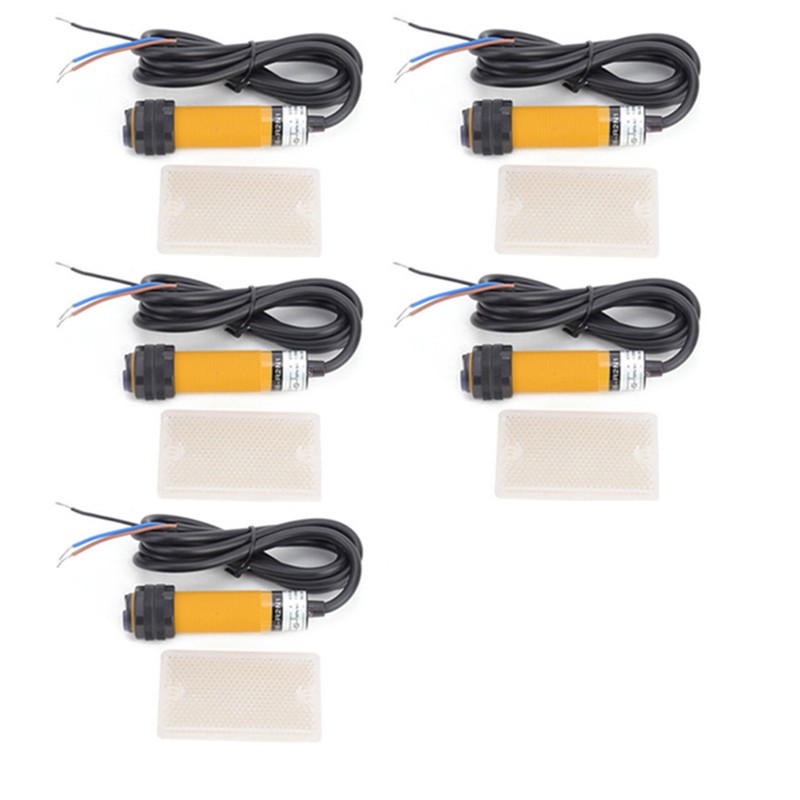 5 Pairs JYIO Reflective Photoelectric Switch Sensor NPN Normally Open