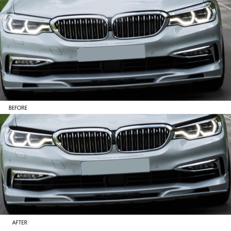 2pcs Headlight Eyebrow Left Right Replacement for 5 Series G30