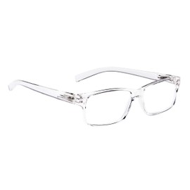 BLUELESS Vintage Reading Glasses Men Women（Transparent,+2.50）