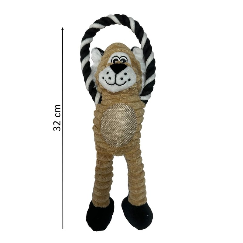 FSGPets Soft Plush Squeaky Lion Dog Toy, Interactive Puppy Training,