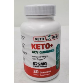 KETORISH  KETO+ ACV GUMMIES 525MG 30 GUMMIES  EXP 02/26  (133173-1 BY14O)