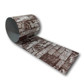 EAGLE 1 26 Gauge Painted Steel Flashing Rolls - Designer Series / 10 FT Long/Multiple Patterns and Sizes for Roof, Chimney, Soffit, and Wall Flashing (4" x 10', Stone)