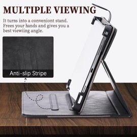 Case for Atozee Atcp20t 10.1-Inch Tablet Case 360 Degree Rotation Multi-Viewing Angels PU Leather Stand Folio Cover Black