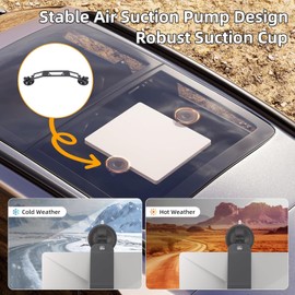 Starlink Mini Mount, Starlink Mini Roof Mount with Strong Suction Cup, Alloy Steel Portable Car Window and Sunroof Starlink Mini Holder, Road Trip or Outdoor Adventure