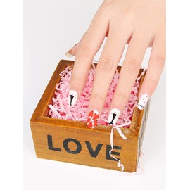 Kalolary Heart Gel Nail Polish Strips, Love Tree Nail Gel Art Sticker Waterproof Full Nail Wraps Decal Kits for Women, includes Cuticle Stick, Nail File