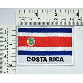 Costa Rica Country Flag Patch - Iron On Sign Badge Costume Uniform Emblem Patch Military Stickers Embroidery Iron On Sewing (01)