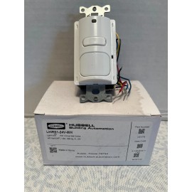 Hubbell LHIRS1-24V-WH, Lighthawk PIR Sensor 1-Circuit Wall Switch-NEW-