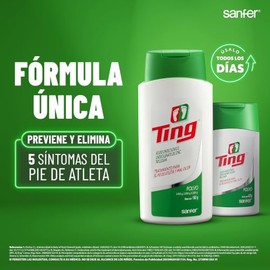 Ting Polvo Talco Antimicótico para Pies Control de Humedad, 150 g                                                                                     