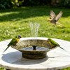 Bird Bath for Outside, Solar Powered Bird Bath Bowl Fountain