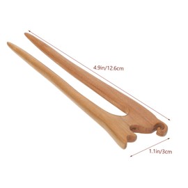 DOITOOL 2pcs Classic Cat Design Wooden Hair Stick Women's Hair Bun Fork Hair Accessories for Girls