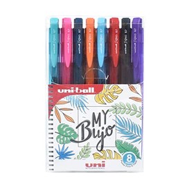 UNIBALL - Boligrafo De Colores, Punto Fino .7 mm, 8 Piezas, Roller, Plumas de Colores, Signo, Antifraude, 305.Umn155cs8