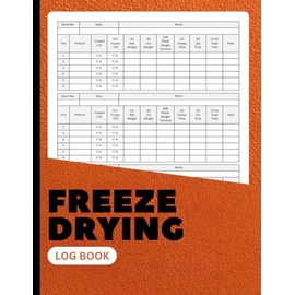 Freeze Drying Log Book: Food Batch Schedules To Record Purchases, Machine Maintenance, Expenses and More | 8.5 x 11 Inches | 100+ Pages