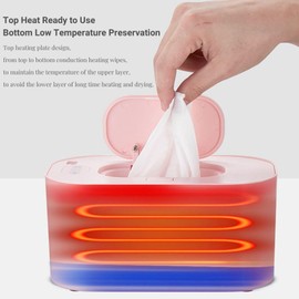LEEZAD Wipe Warmer with Digital Display, Smart Precise Temperature Control Overall Heating Super Silence Large Capacity Wipes Dispenser with Temperature Sensor, 7.87x4.72x3.74in Wet Wipes Dispenser