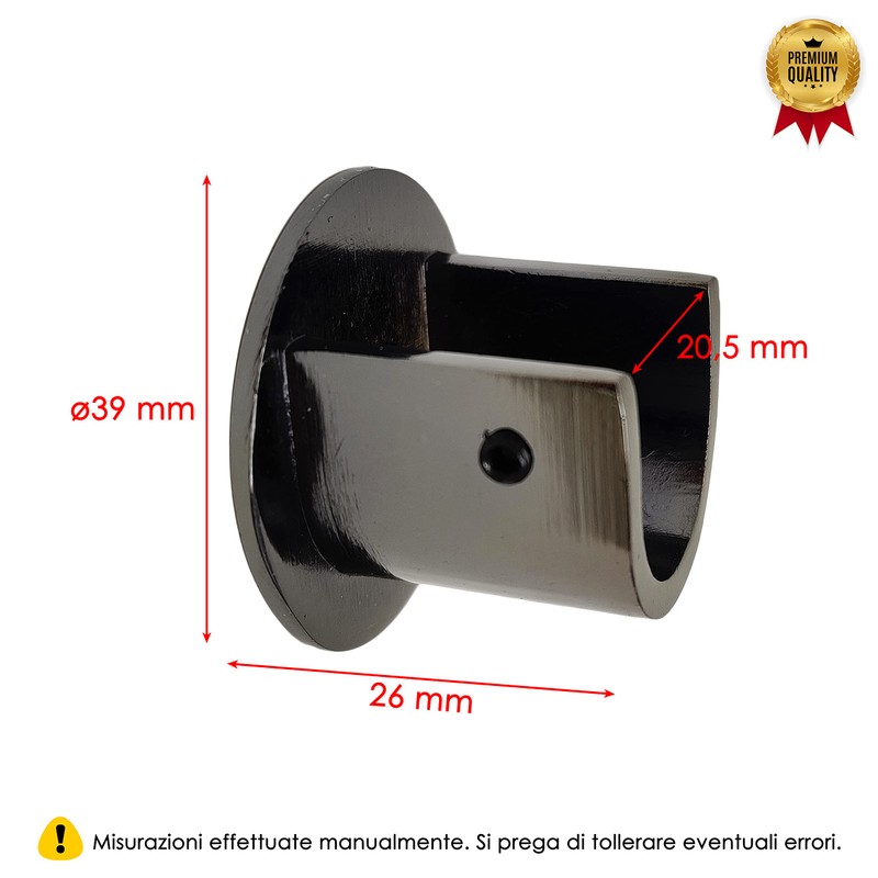 GIRASOLE HOME® Short Curtain Pole Bracket, 2 Pack Heavy Duty