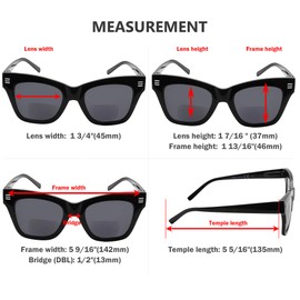 Eyekepper 4-Pack Bifocal Sunglasses Women Bifocal Sunnies Readers +2.00