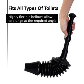 Toilet Plunger Flexible Unlocks Hard Drain Clog Sink Drain Piston for Bathroom and Kitchen (Type A)