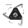 OEMTOOLS Adjustable 3 Jaw Oil Filter Wrench, Fits 2-1/2" to