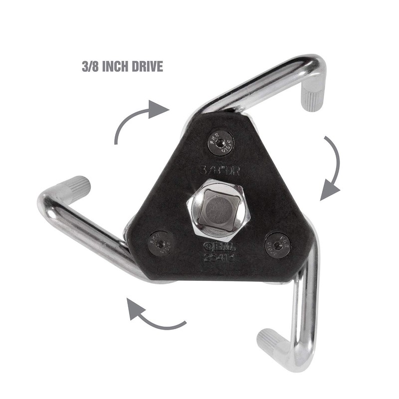 OEMTOOLS Adjustable 3 Jaw Oil Filter Wrench, Fits 2-1/2" to