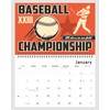 2026 Spiral-bound Wall Calendar (Baseball) - 12 Months Desktop/Wall Calendar/Planner