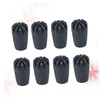 Kisangel 8pcs Trekking Cane Tips Rubber Protectors for Hiking Poles