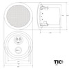 TIC C8O4 6.5" in-Ceiling/in-Wall Speakers with 8ohm 70v Switch