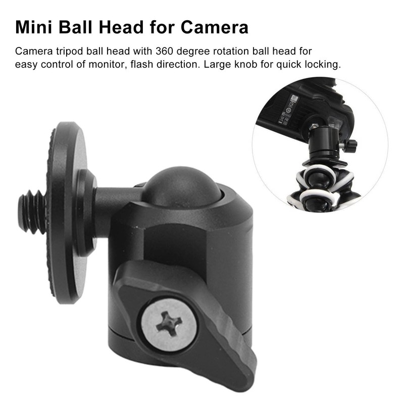 Tripod Ball Head Multifunction Adjustable 360 Degree Rotation Aluminium Alloy