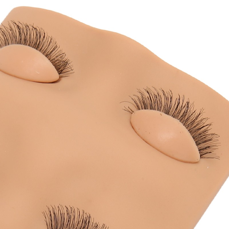 Lash Mannequin Head 2 Pairs Removable Replacement Eyes 3D Simulation