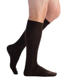 EvoNation Men’s USA made Knee High 20-30 mmHg Graduated Compression Socks – Moderate Pressure Compression Garment, Brown, Medium