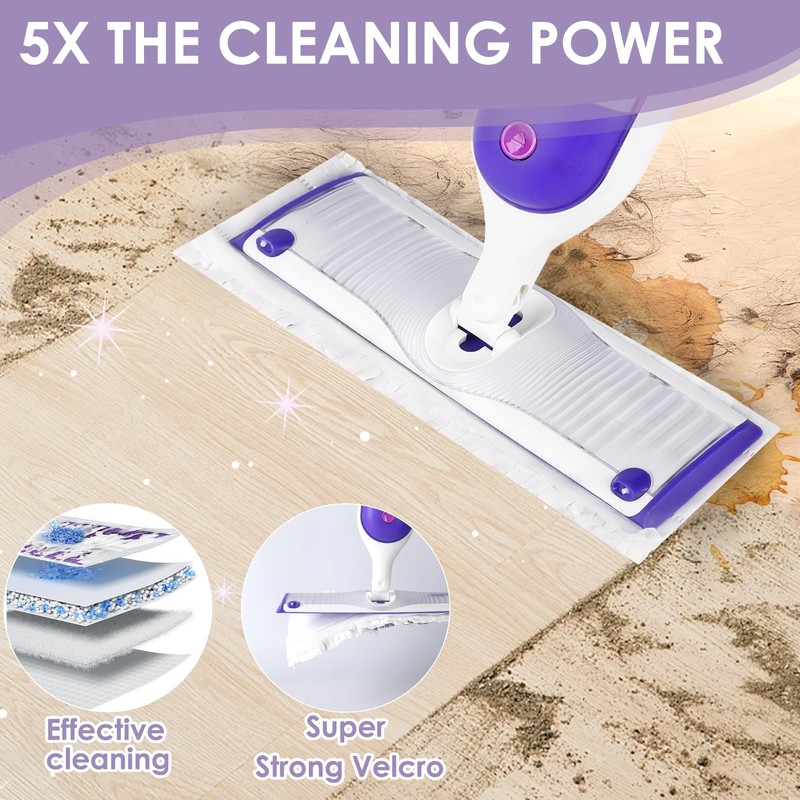 30 Pack Disposable Power Mop Refill Pads Compatible with Swiffer