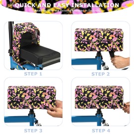XINTREY Knee Scooter Pad Cover 2" Memory Foam Print Knee Scooter Cushion Knee Scooter Accessories with Removable Cover, fits Most Knee Walker/Roller Models