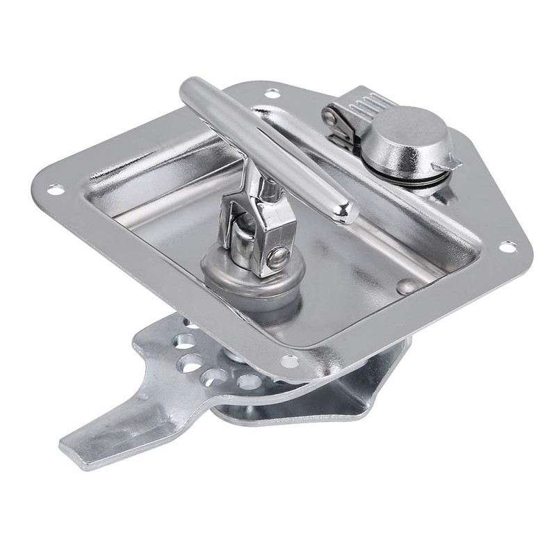 Acouto Folding T-Handle Latch,Stainless Steel Folding T-Shape Handle Lock Tool