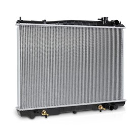M-AUTO Aluminum Factory Style Radiator Replacement for 2000 2001 2002 2003 2004 Nissan Xterra Frontier Automatic Transmission 1-3/8" Inlet, 1-3/8" Outlet DPI 2215