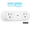 Enbrighten, White, Wi-Fi Smart Light Switch, Indoor Oval Plug-in, 2-Grounded